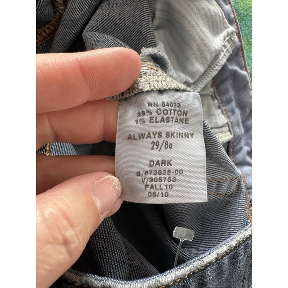 Gap 1969 Always Skinny Blue Denim Jeans Womens Size 29/8a - Picture 9 of 11